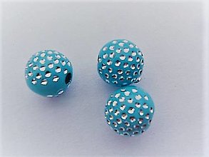 Korálky - korálka akrylová 10mm (Modrá) - 13661274_