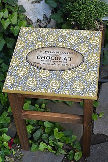 Nábytok - Stolík zo série Noblesný "Chocolat" - 13661829_