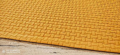 Textil - Úplet - Pletenina - cena za 10 centimetrov (Žltá) - 13665036_