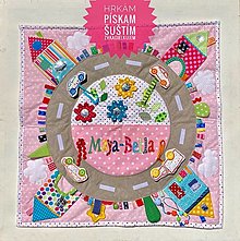 Hračky - Hracia deka "Cesta, cestička pre dievčatko" - pink - 13662570_