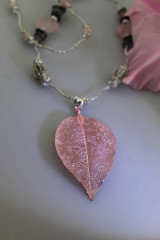 Náhrdelníky - ruženín,turmalín náhrdelník luxusný dlhý - 13663894_