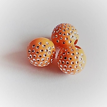 Korálky - korálka akrylová 10mm (Oranžová) - 13663155_