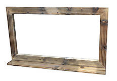 Zrkadlá - Zrkadlo stare drevo bez farebnej upravy - 13664042_