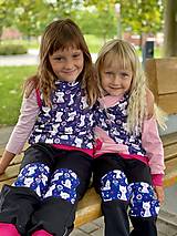 Detské oblečenie - Dětské softshellové kalhoty MAČIČKY (110/116) - 13665525_