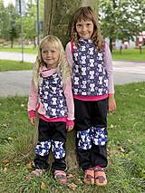 Detské oblečenie - Dětské softshellové kalhoty MAČIČKY (110/116) - 13665527_