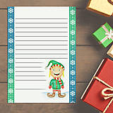 Papiernictvo - Vianočný list/list Ježiškovi s ilustráciu vianočný škriatok - 13667744_