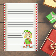 Papiernictvo - Vianočný list/list Ježiškovi s ilustráciu vianočný škriatok ((sladký) digitálny) - 13667714_