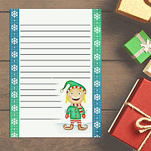 Papiernictvo - Vianočný list/list Ježiškovi s ilustráciu vianočný škriatok (vločkový) - 13667744_