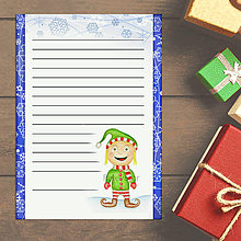 Papiernictvo - Vianočný list/list Ježiškovi s ilustráciu vianočný škriatok (zamrznutý) - 13667747_