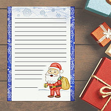 Detské doplnky - Vianočný list s ilustráciu Santa Claus (zamrznutý digitálny) - 13667901_
