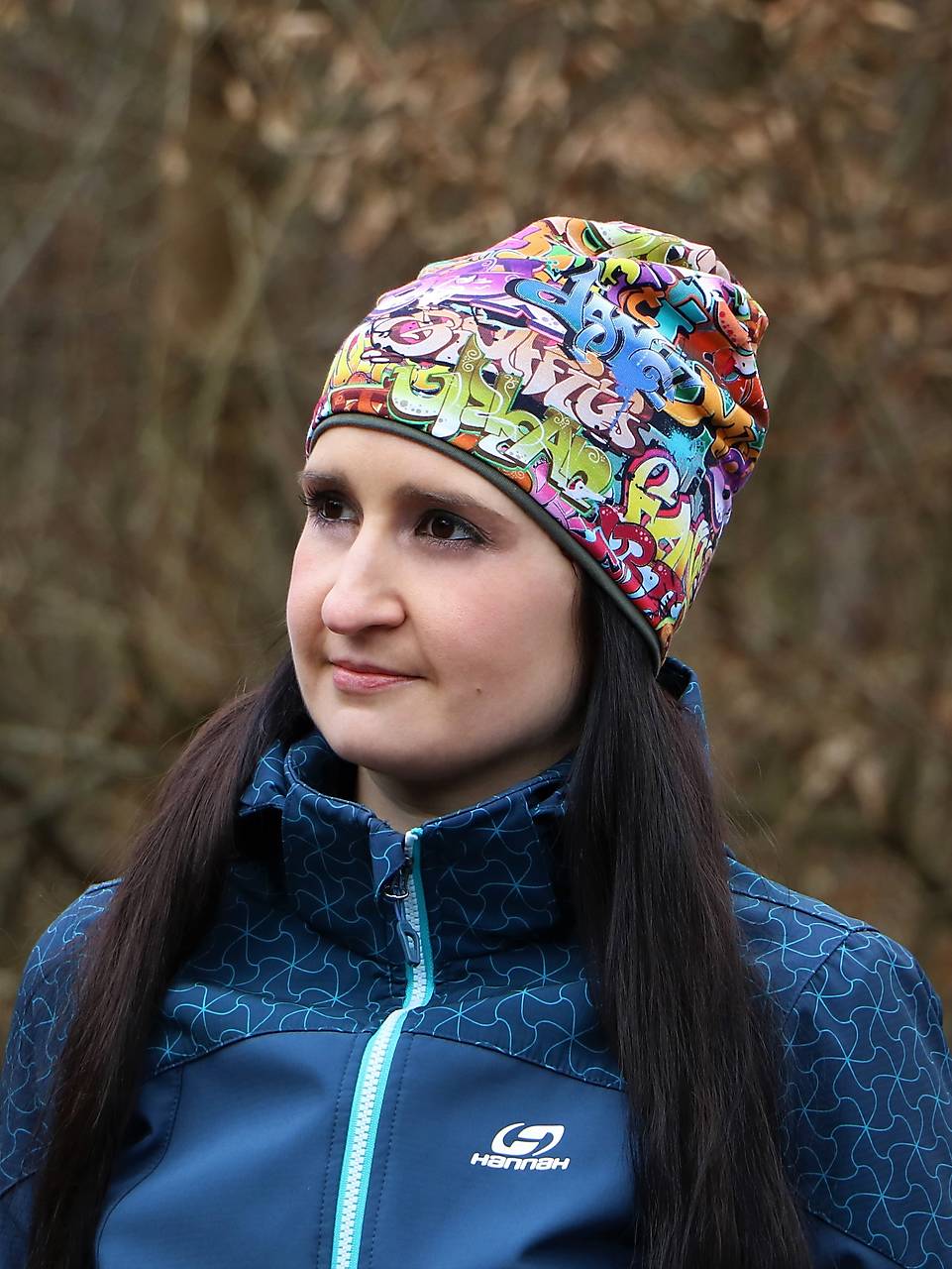 Street art úpletová čiapka, nákrčník alebo set