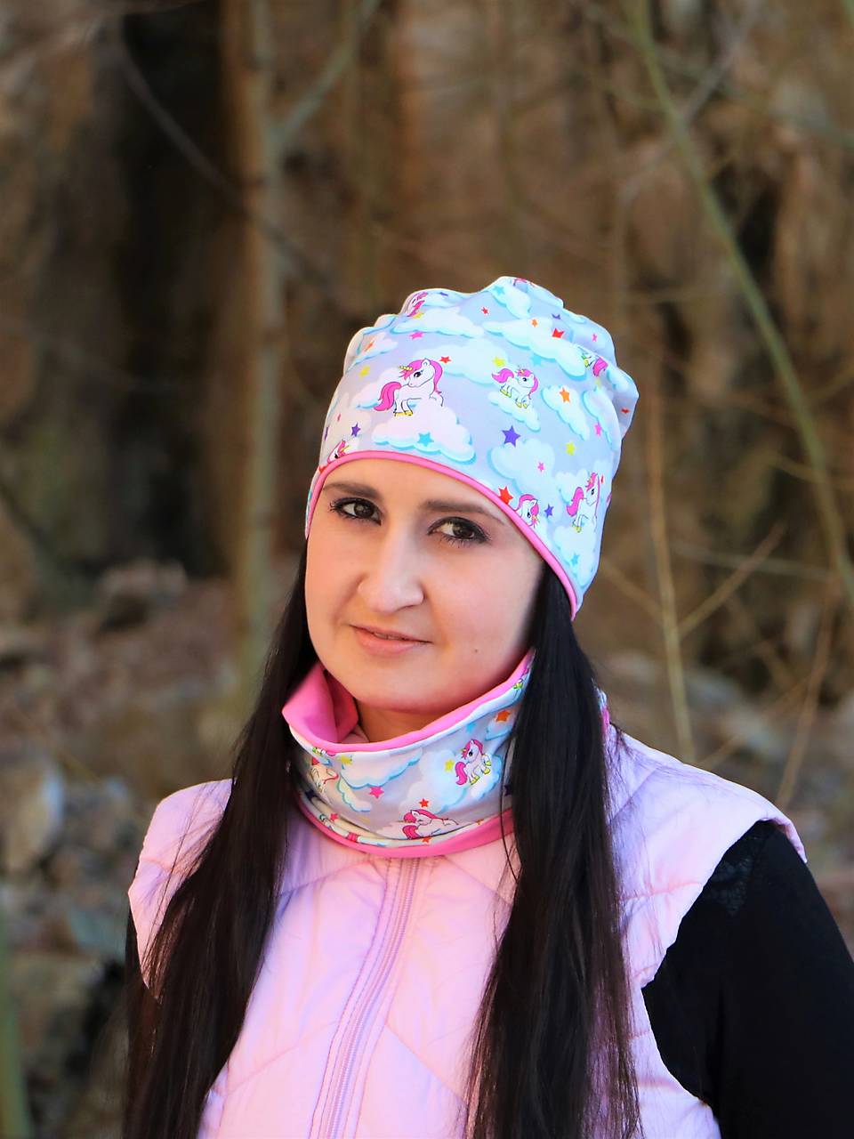 Jednorožec čiapka, nákrčník alebo set