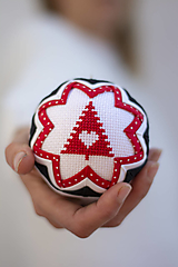 Dekorácie - Vianočná patchworková guľa 3 - 13669678_