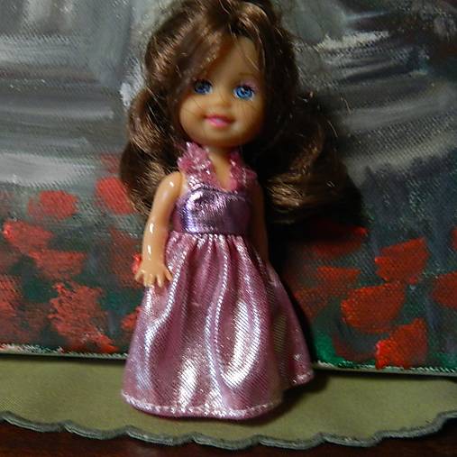  - Dlhé ružové šaty pre bábiku Evičku - 13669956_