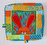 Textil - Bavlnený panel UŠI SI SÁM - Zvieratko z dvora (Zajačik) - 13672010_