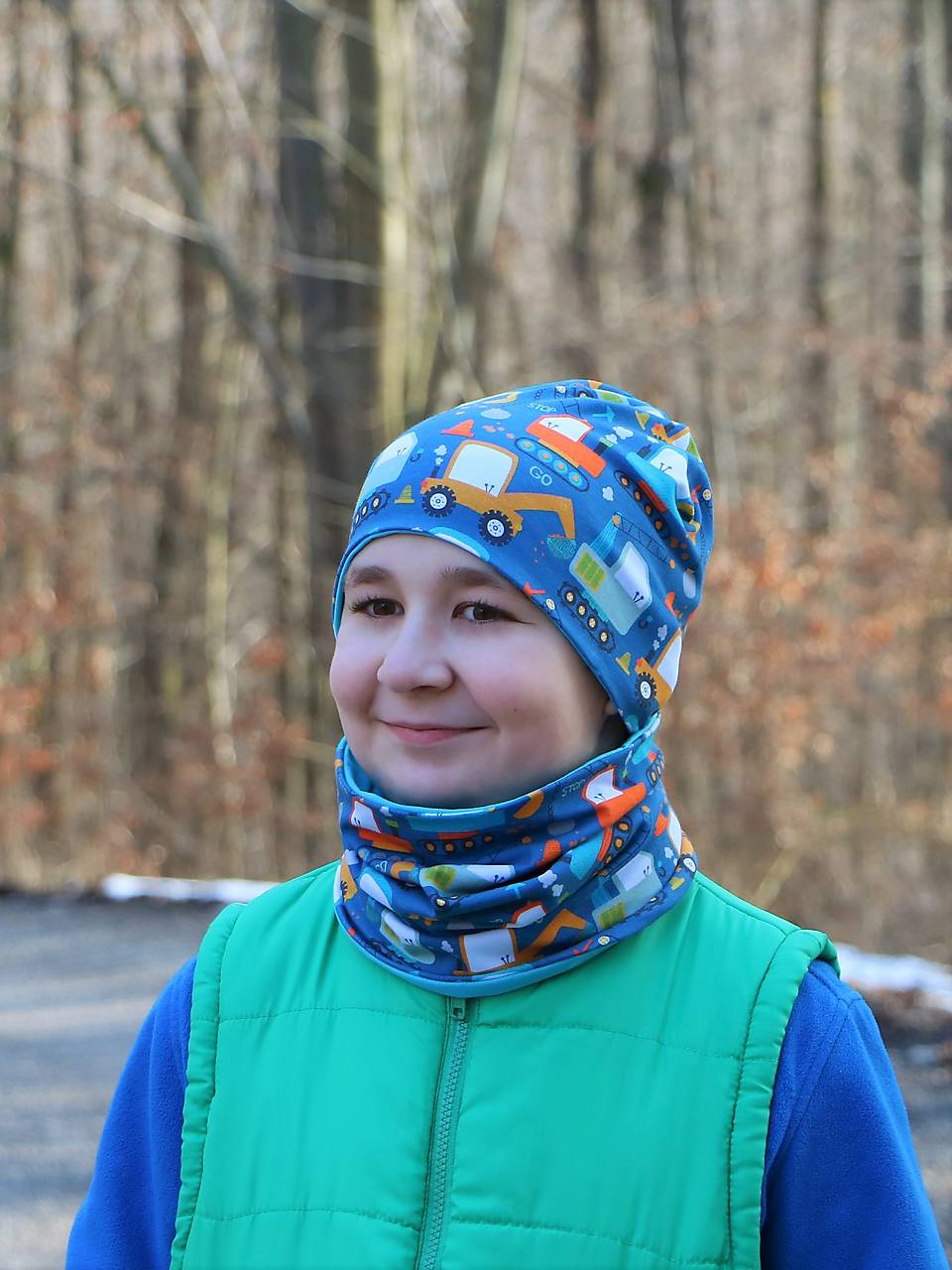 Bágre na tyrkysovej čiapka, nákrčník alebo set