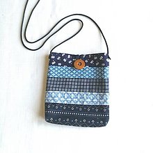 Iné tašky - Venčiarske vrecko modré na drevený gombík - 13674396_