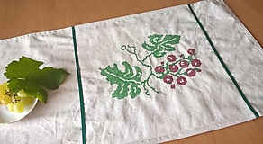Úžitkový textil - Štóla na jesennú oslavu - sber hrozna - 13677231_