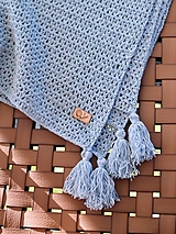 Detský textil - Letná deka BAVLNA: svetlá modrá - 13681415_