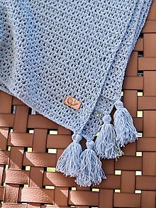 Detský textil - Letná deka BAVLNA: svetlá modrá - 13681415_