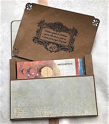 Papiernictvo - Darčeková krabičková obálka na peniaze s osobným venovaním - 13681505_