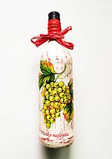 Nádoby - Víno v dekorovanej flaši, motív Všetko najlepšie - 13685220_