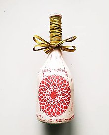 Nádoby - Víno v dekorovanej flaši, motív Všetko najlepšie - 13685249_