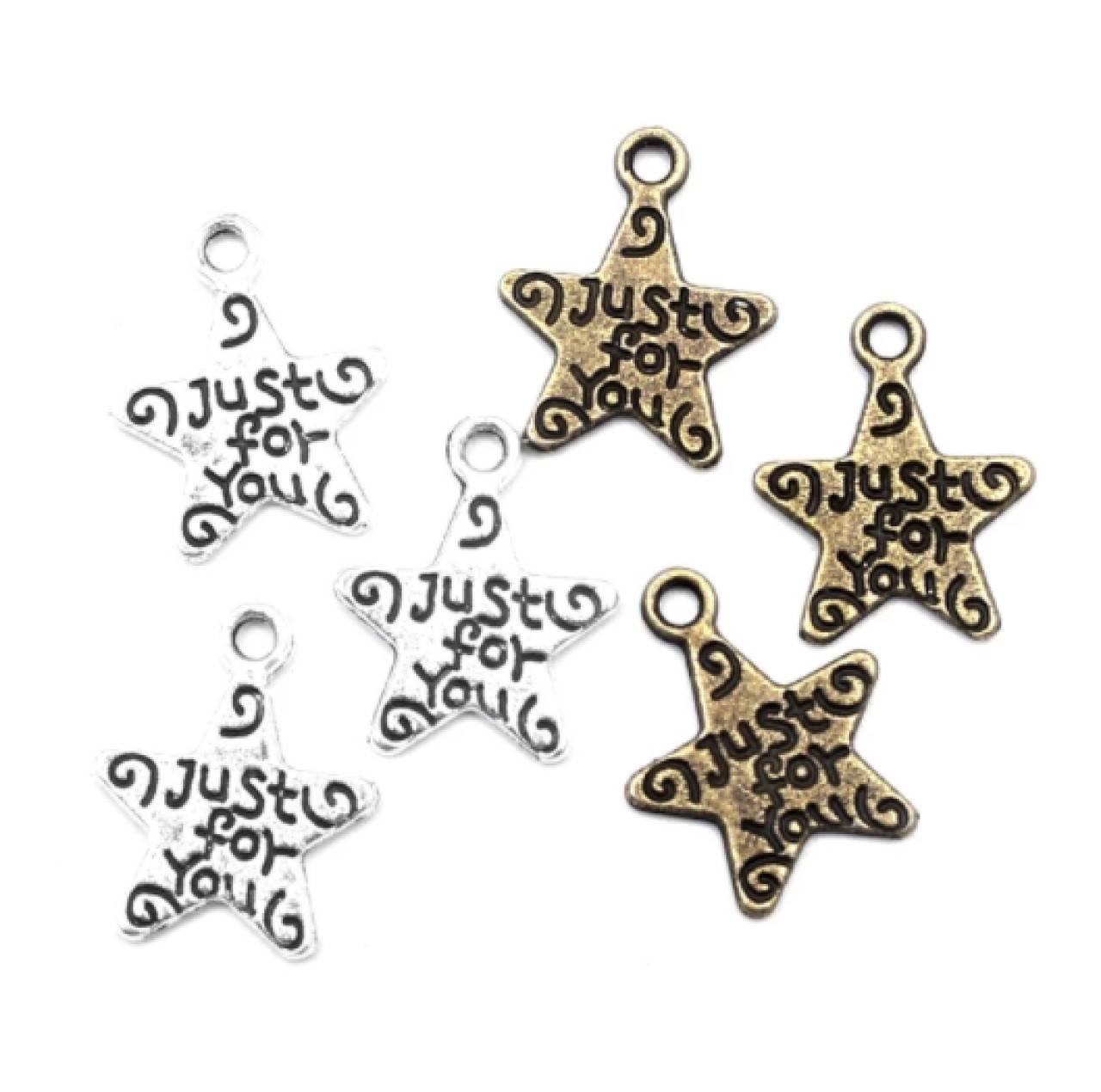 Prívesok hviezdička "just for you" 14 mm