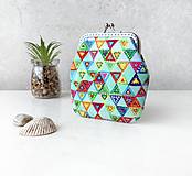 Peňaženky - Peňaženka M Farebné trojuholníky - 13683575_