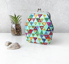 Peňaženky - Peňaženka M Farebné trojuholníky - 13683575_