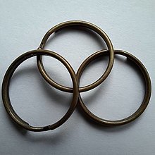 Komponenty - Krúžok na kľúče-1ks (20mm-st.bronz) - 13687199_