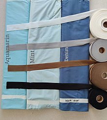 Textil - VLNIENKA výroba na mieru 100 % bavlna na návliečky 200 x 200 cm/ 200 x 220 cm / 200 x 240 cm / Aquamarin  / Mint/ Denim - 13687424_