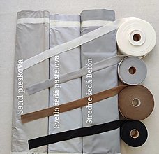 Textil - VLNIENKA výroba na mieru 100 % bavlna návliečky 200 x 240 cm / 220 x 240 cm Sand/svetlo  pastelová šedá/ stredne šedá B - 13687445_