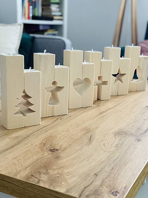 Svietidlá - Svietnik - stromček (Ľanový olej) - 13685894_