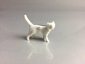 Sady šperkov - mačka (brošňa biela) - 13687414_