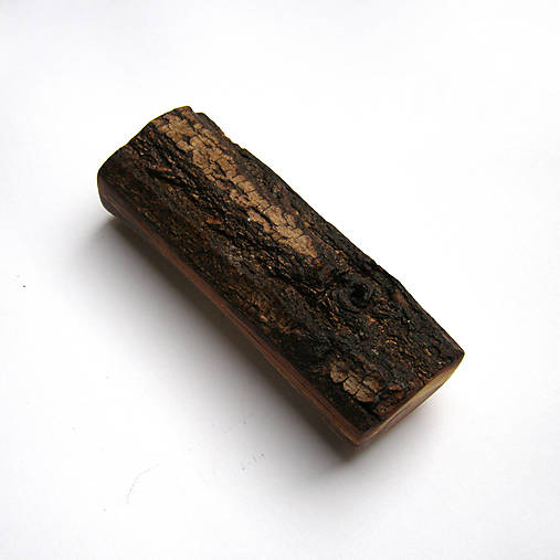 Ozdoby do vlasov - Drevená spona do vlasov veľká - agátová s kôrou - 13686485_