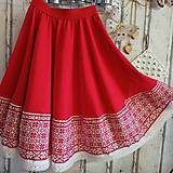 Šaty - Floral Folk šaty " Červené ľudové krížikové, ako vyšívané " - 13689174_