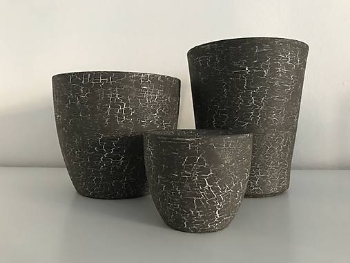 Nádoby - Sada troch kvetináčov - 13689743_