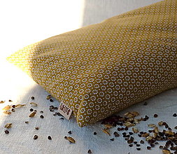 Úžitkový textil - FILKI šupkový vankúš na spanie 55 cm (horčicové kvietky šírka 25 cm) - 13690117_