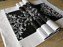 Úžitkový textil - Obojstranný obrus Black & White - 13693404_