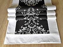 Úžitkový textil - Obojstranný obrus Black & White - 13693407_