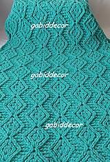 Úžitkový textil - Jemnučká a ľahká deka z priadze alize puffy svetlá smaragdová - 13691261_