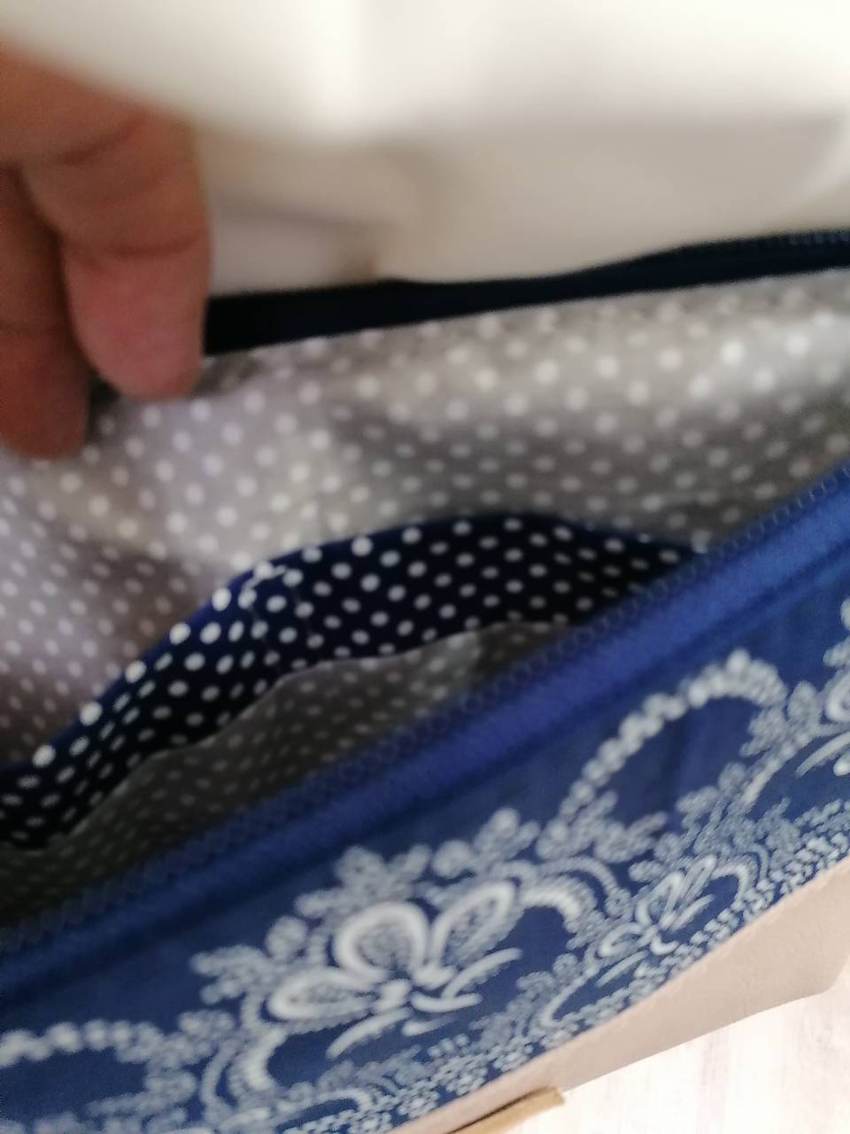 modrotlačová kabelka Lea maxi púdrovo-ružová 