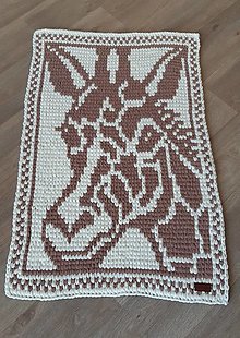 Detský textil - Žirafa Kamila - pletená deka. - 13691320_