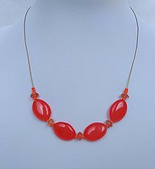 Detské doplnky - Detský náhrdelník oranžový - 13691720_