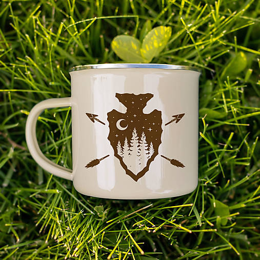 Nádoby - LES smaltovaný hrnček - 13695877_