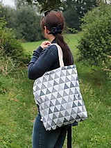 Nákupné tašky - Taška trojuholníky - 13699999_