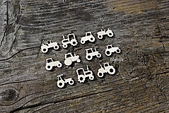 Materiál ručne robený - mini traktory..11ks - 13697582_
