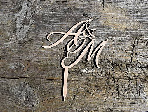 Dekorácie - iniciály na tortu - 13698471_