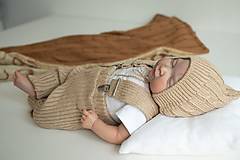 Detské oblečenie - Baby kamaše, veľ. 56-140, OEKO-TEX®, hnedé (56 - 68) - 13697742_